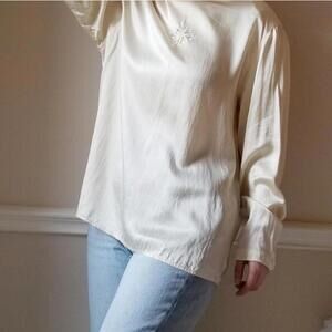 Vintage Silk ivory blouse